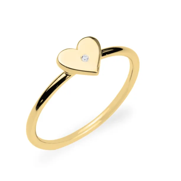PATRICIA Heart shape gold diamond ring Image