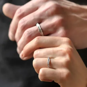 Organic matching wedding rings SAVANNAH