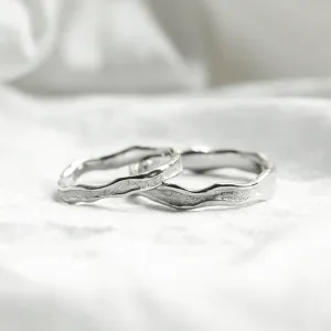 Organic matching wedding rings SAVANNAH
