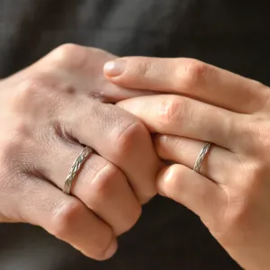 Unique textured wedding rings KIRSTEN