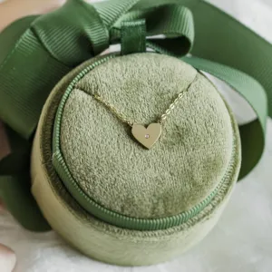 Zlatý náhrdelník LILLIAN ve tvaru srdce s diamantem Thumbnail