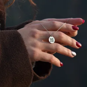 Pendant with encrypted QR-code + engraving on the opposite side Thumbnail
