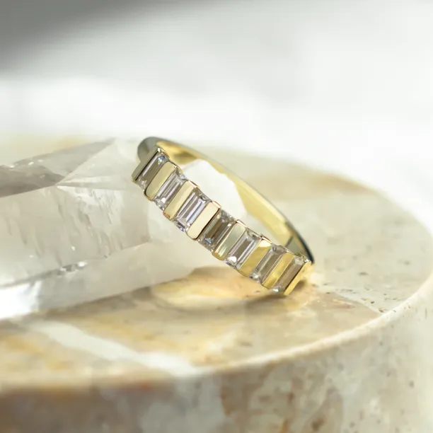 Originální prsten s baguette moissanity VANELLE Image