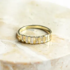 Originální prsten s baguette moissanity VANELLE