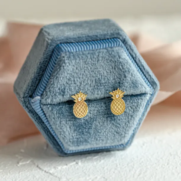 KATO fruity shape authentic gold diamond earrings Image