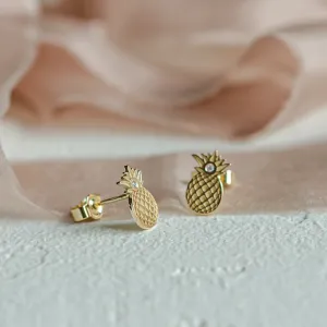 KATO fruity shape authentic gold diamond earrings Thumbnail