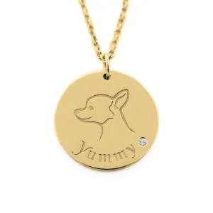 YUM gold diamond pendant for the pet lovers Thumbnail