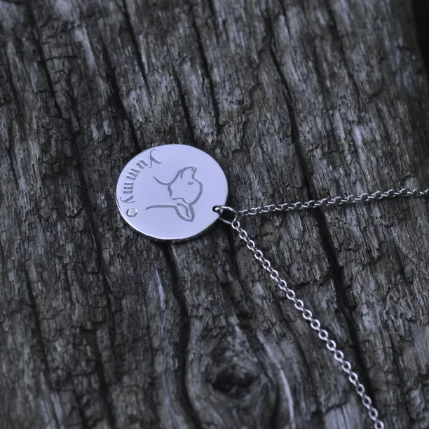 YUM gold diamond pendant for the pet lovers Image