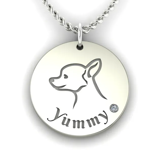 YUM gold diamond pendant for the pet lovers Image