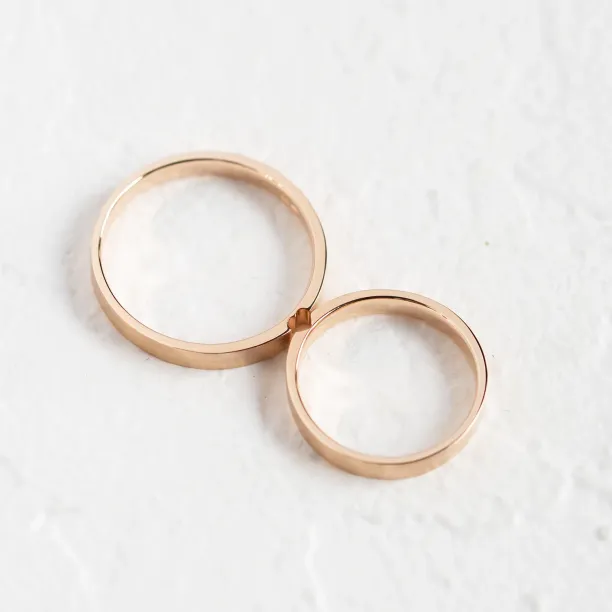 White gold wedding rings with a secret heart ADELIA  Image