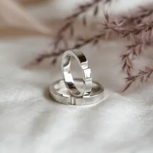 White gold wedding rings with a secret heart ADELIA  Thumbnail
