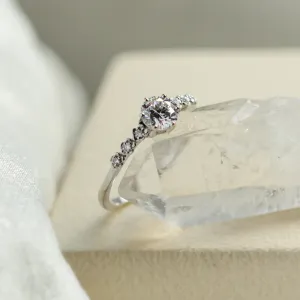 MISI gold diamond engagement ring with moissanite 0.5ct Thumbnail
