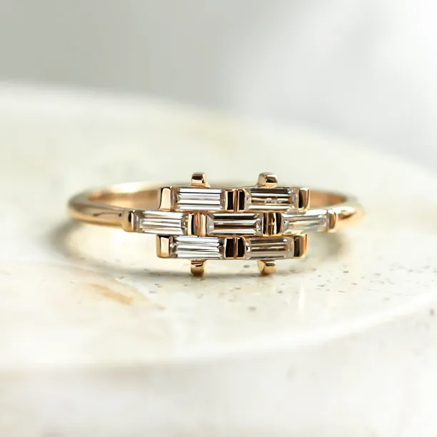 Originální prsten s baguette moissanity VANCE Image