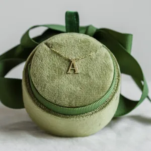 Zlatý náhrdelník s písmenkem a diamantem VERTE Thumbnail