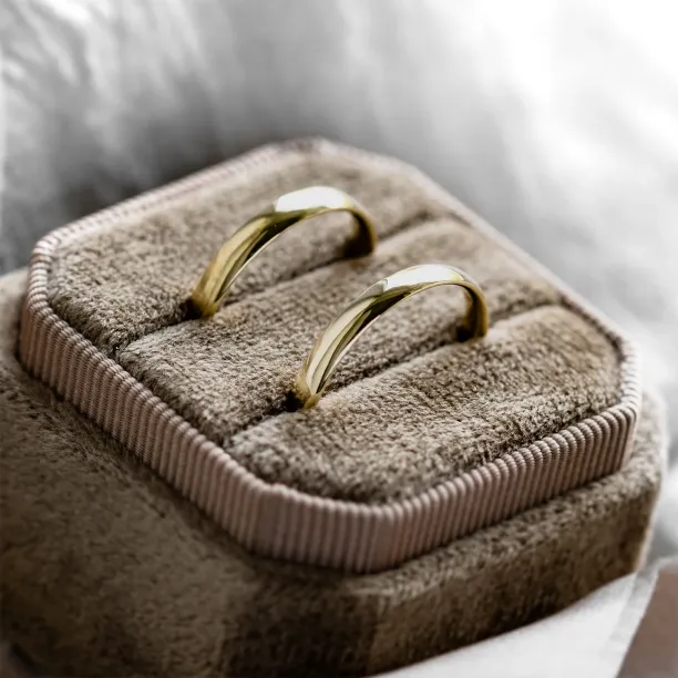 Komfortní snubní prsteny z růžového zlata EVEN Image