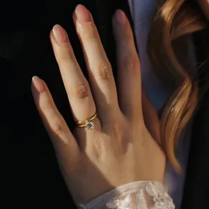 Zlaté snubní prsteny se zúžením LALI Thumbnail