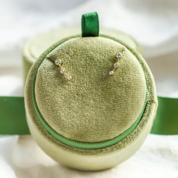 Minimalistické náušnice s diamanty MARIAN Image