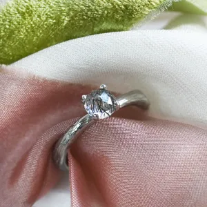 Rutile quartz engagement ring DREMAL Thumbnail