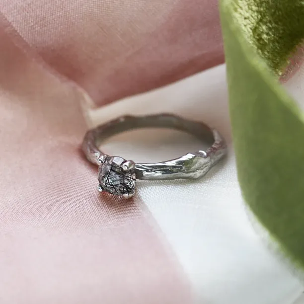 Rutile quartz engagement ring DREMAL Image