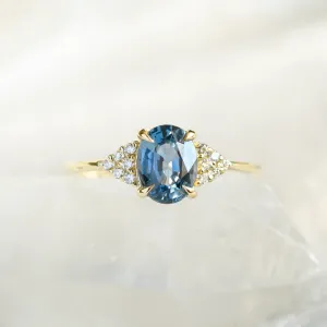 Blue sapphire and diamond engagement ring STEFANIE Thumbnail