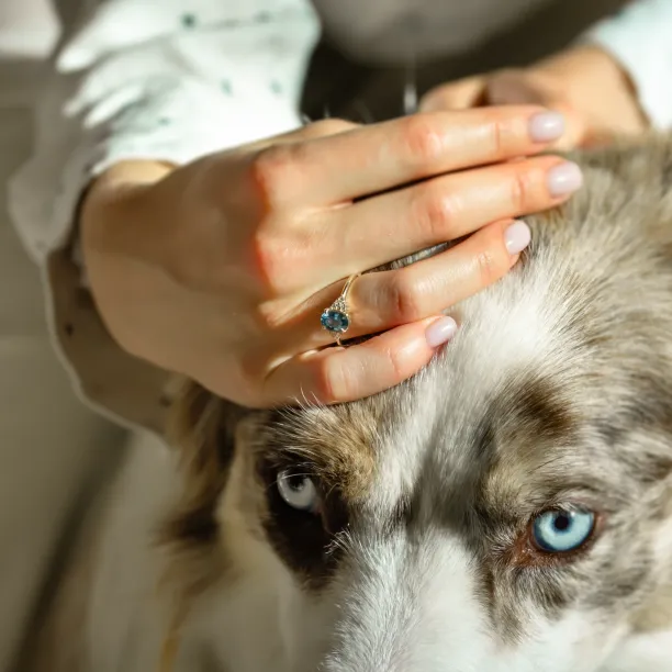 Blue sapphire and diamond engagement ring STEFANIE Image