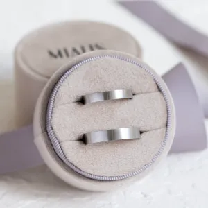 Ploché matné snubní prsteny z růžového zlata HAYS Thumbnail