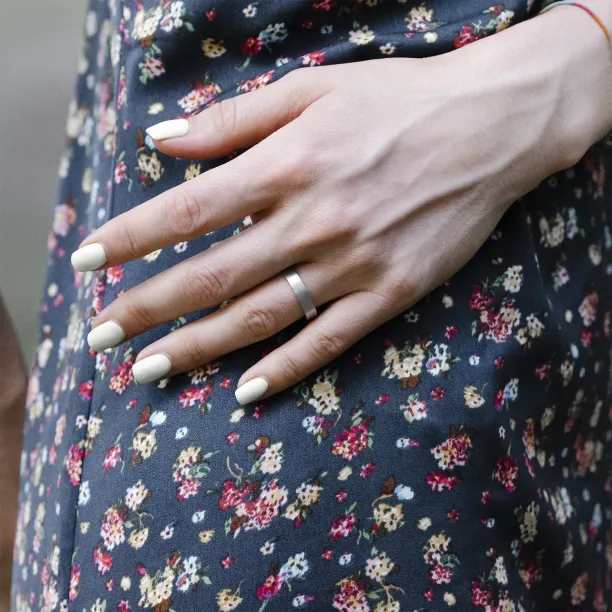 Matné komfortní snubní prsteny z růžového zlata TAOS Image