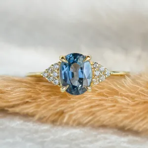 Blue sapphire and diamond engagement ring STEFANIE Thumbnail