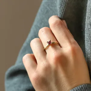 Pink lab grown diamond twig engagement ring ROWIK Thumbnail