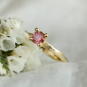 Pink lab grown diamond twig engagement ring ROWIK Thumbnail