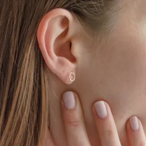 Zlaté minimalistické náušnice karma USKE Thumbnail