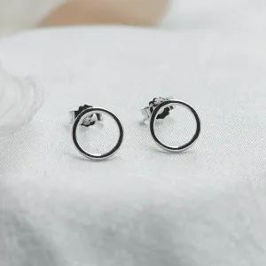 Zlaté minimalistické náušnice karma USKE Thumbnail