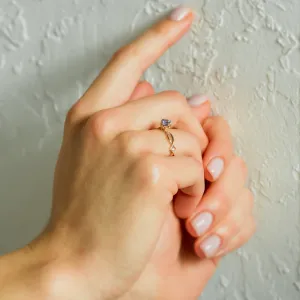 Zlatý prsten s tanzanitem QUEENA Thumbnail