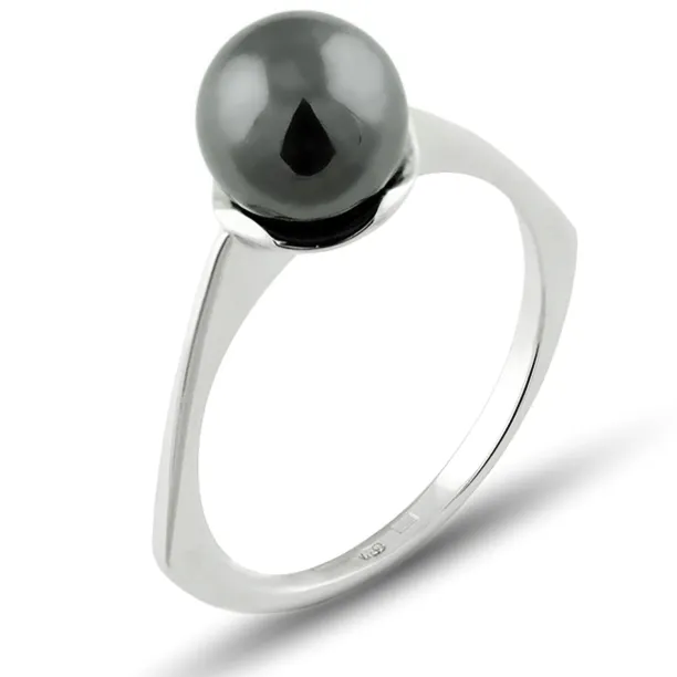 Zlatý prsten s hematitem Fia Image