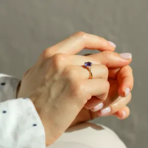 Vintage prsten s tanzanitem a diamanty BRIGHT Thumbnail