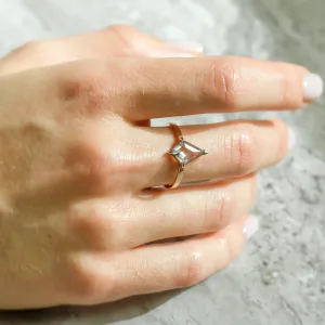 Unique lab-grown salt and pepper diamond engagement ring CASEY