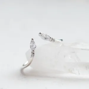 Moissanite chevron wedding ring MALCOLM Thumbnail