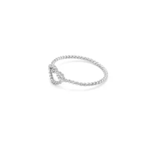 Original Sterling Silver and White Gold Knot ring NODE Thumbnail