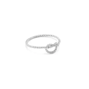 Original Sterling Silver and White Gold Knot ring NODE Thumbnail