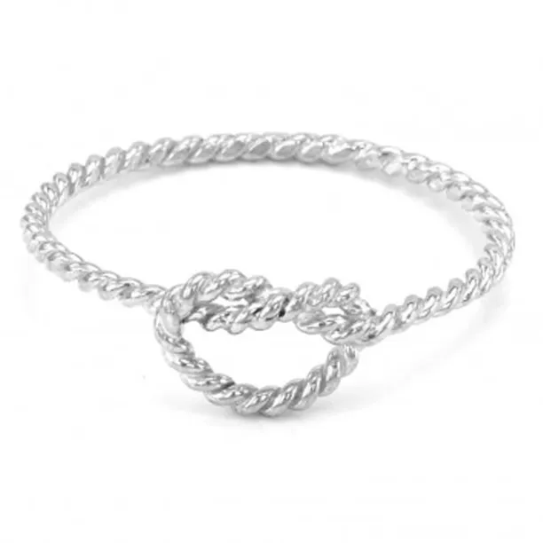 Original Sterling Silver and White Gold Knot ring NODE Image