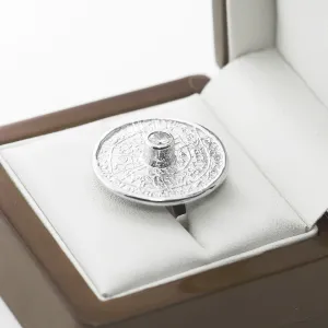 Prsten ve stylu mayského kalendáře s českým granátem nebo zirkonem OTRA Thumbnail