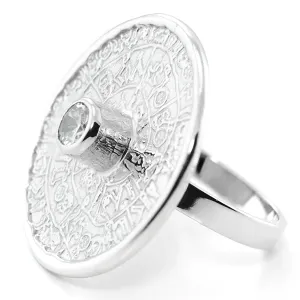 Prsten ve stylu mayského kalendáře s českým granátem nebo zirkonem OTRA