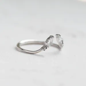 Moissanite chevron wedding ring MALCOLM Thumbnail