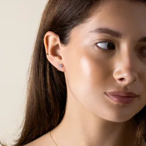 Zlaté náušnice s modrými topazy FELI