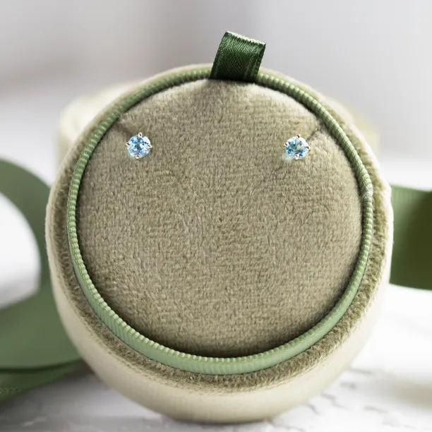 Zlaté náušnice s modrými topazy FELI Image