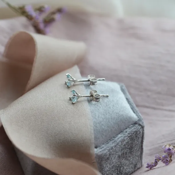 Zlaté náušnice s modrými topazy FELI Image