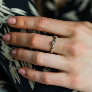 Gold branch ring with morganite DREMIA Thumbnail