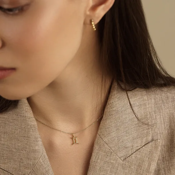 Minimalistické zlaté náušnice s diamanty CHANTAL Image