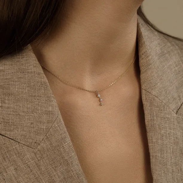 Minimalist diamond necklace MARIANNE Image