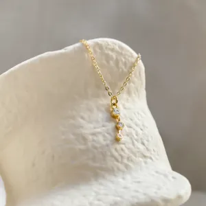 Minimalist diamond necklace MARIANNE Thumbnail